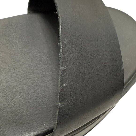 Sorel DAYSPRING Leather Ankle Strap Black Women's Platform Sandal Size 9 - Picture 7 of 10